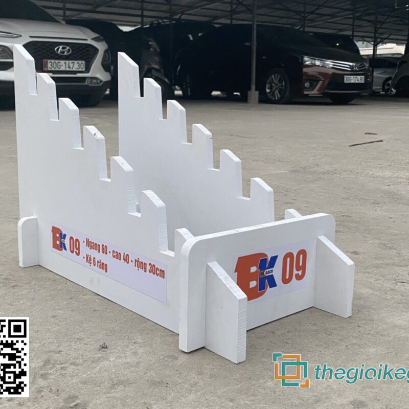 KỆ Gỗ NHỰA TRƯNG BÀY GẠCH BK09