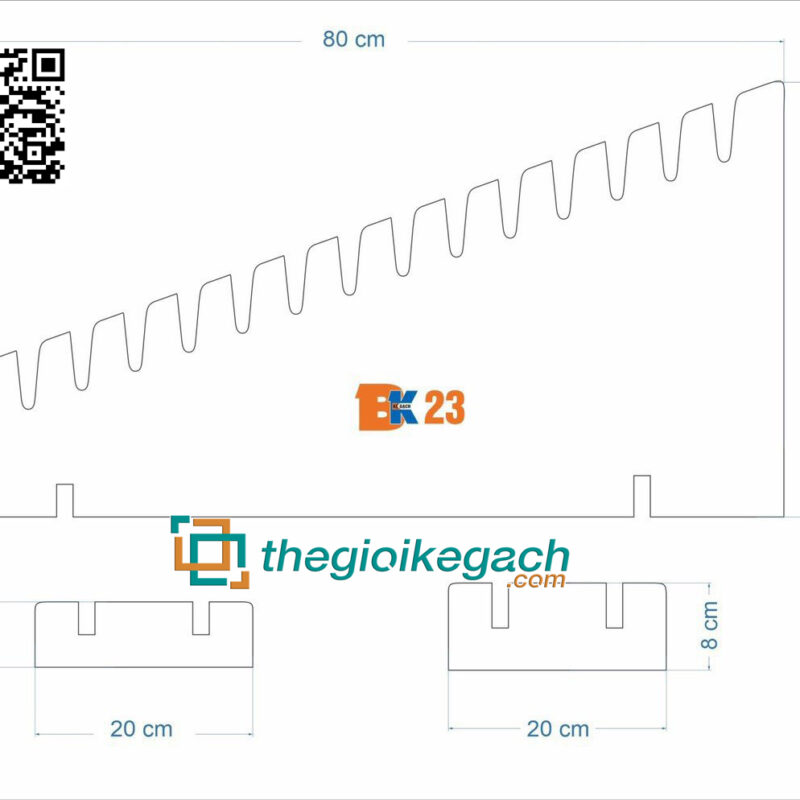 KỆ Gỗ NHỰA TRƯNG BÀY GẠCH BK23